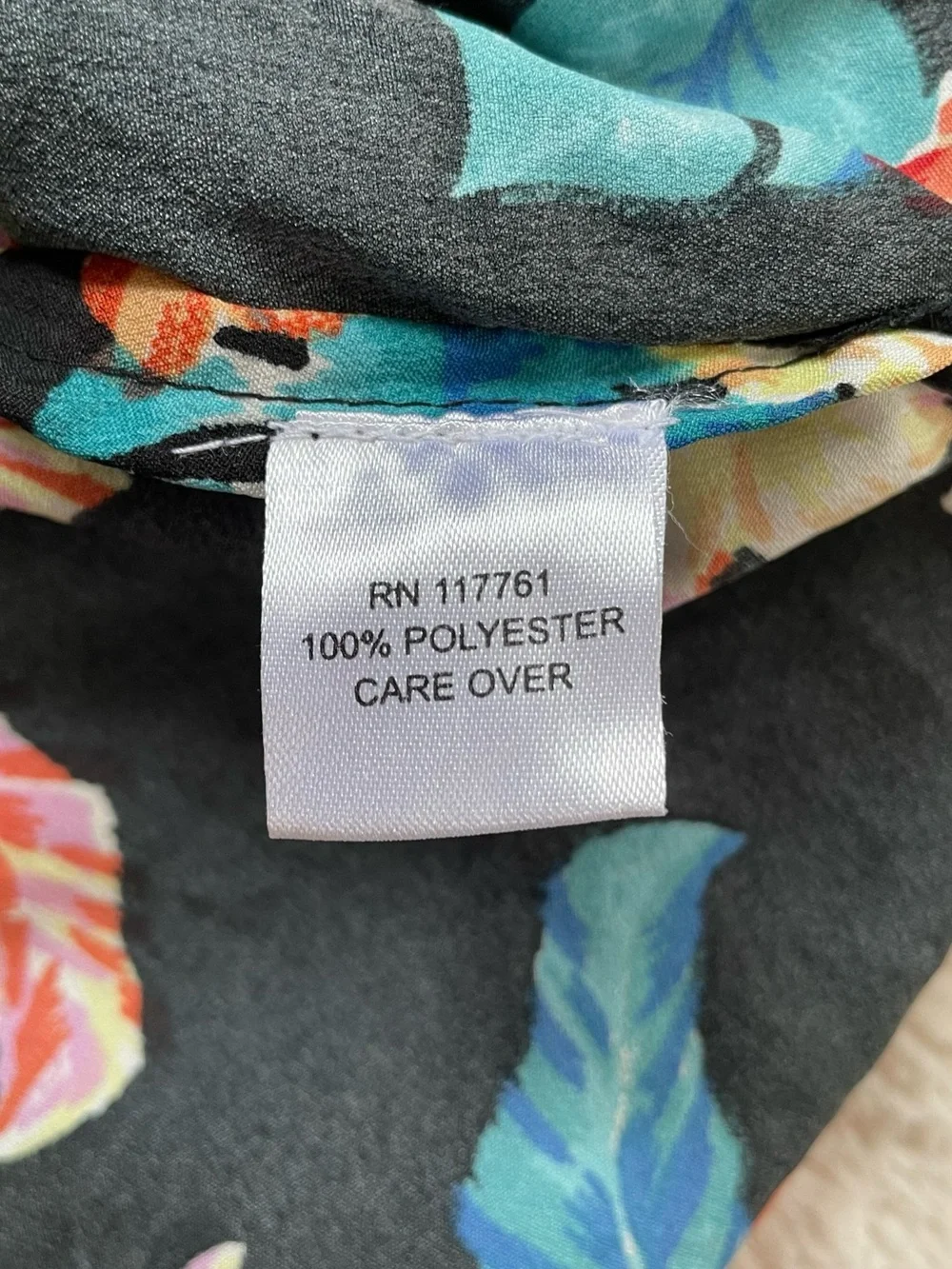Black Tropical Blouse Mileage M Summer Fresh Sexy Floral Woman